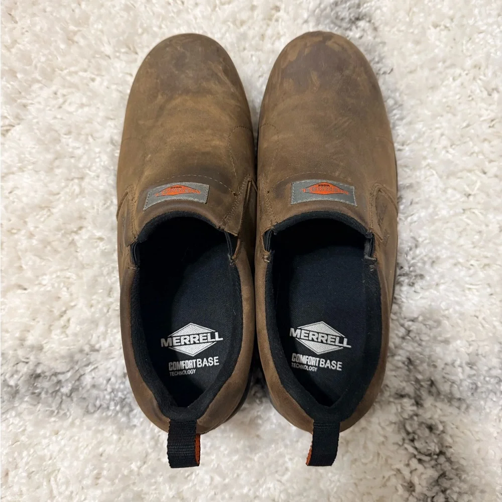 Merrell Men's Tan Slip-On Work Style Shoes